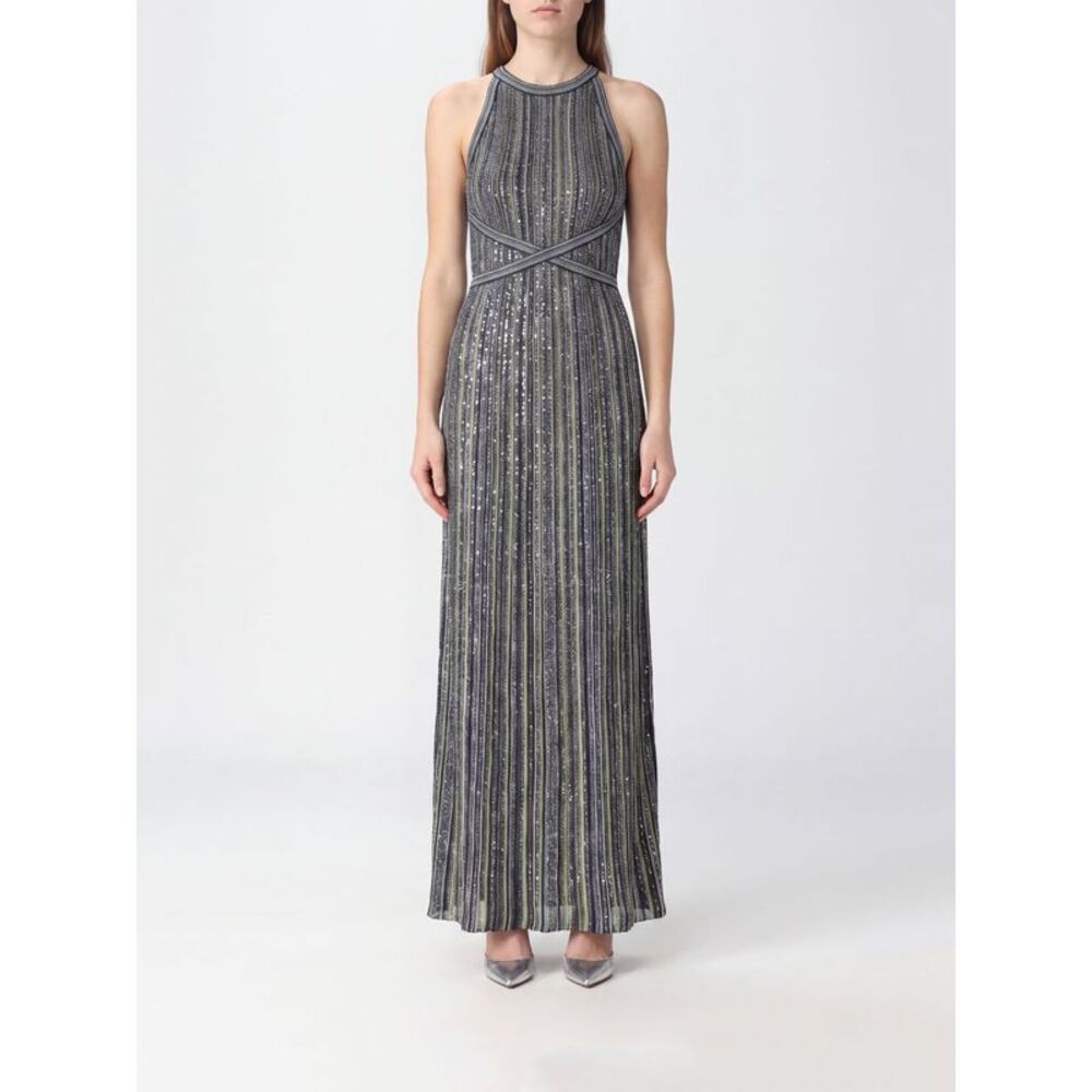 Missoni Women Missoni Striped Lurex Halterneck Long Evening Gown